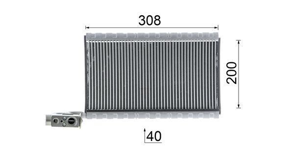 MAHLE AE 109 000P Evaporator, air conditioning