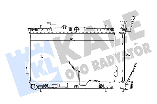 KALE HYUNDAI Радиатор охолодження Matriz 1.5CRDi/1.8 01-