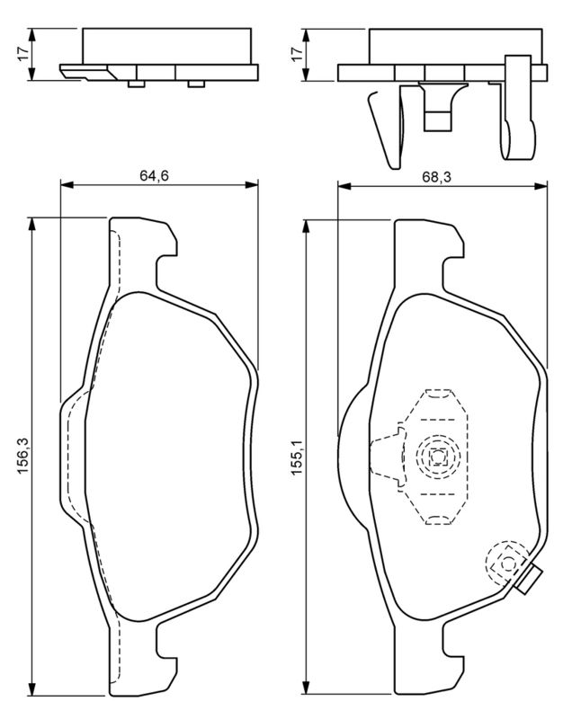 BOSCH Plaquettes de frein à disque 0 986 494 135