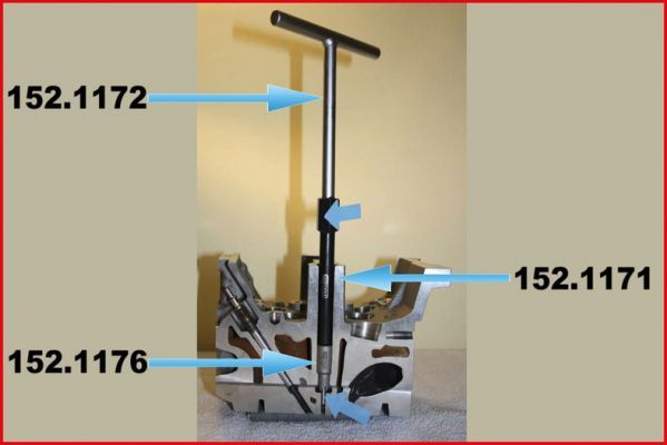 KS TOOLS 152.1376 CR purkštukų šachtos valymo ir frezavimo įrankis