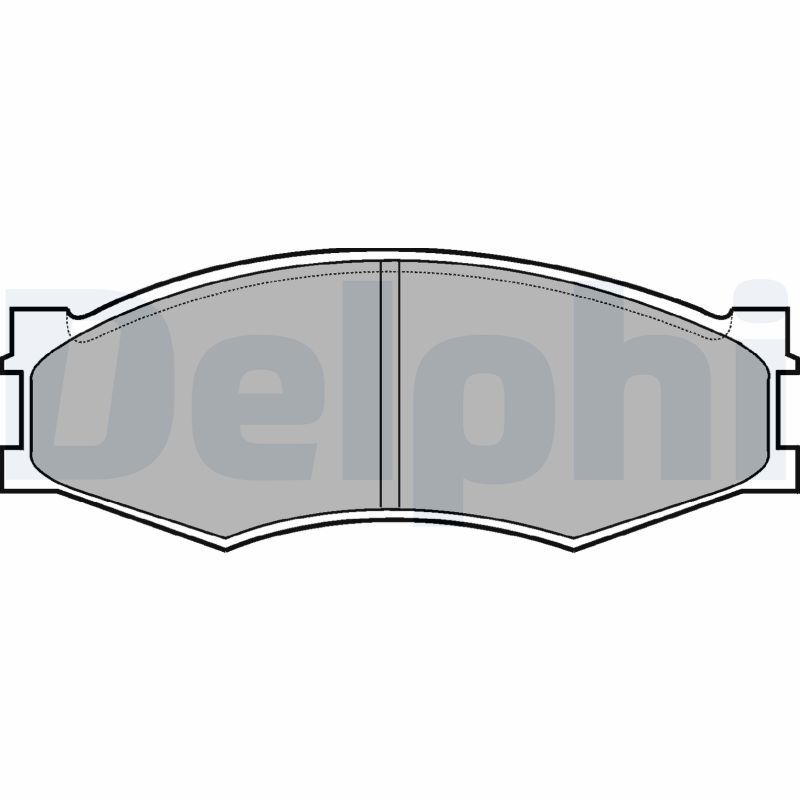 Комплект гальмівних накладок, дискове гальмо, Delphi LP358