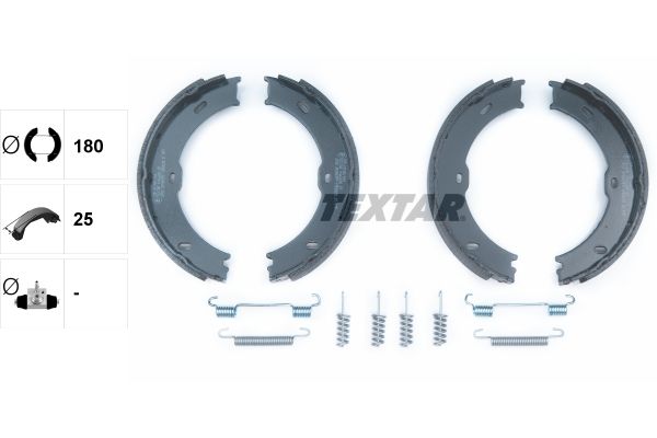 TEXTAR 91066800 Brake Shoe Set, parking brake