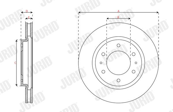 Гальмівний диск, Jurid 563621JC