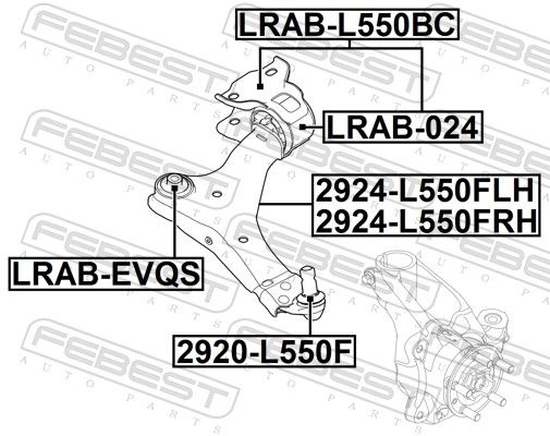 FEBEST 2920-L550F Ball Joint