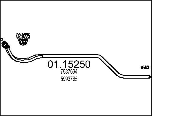 MTS kipufogócső 01.15250