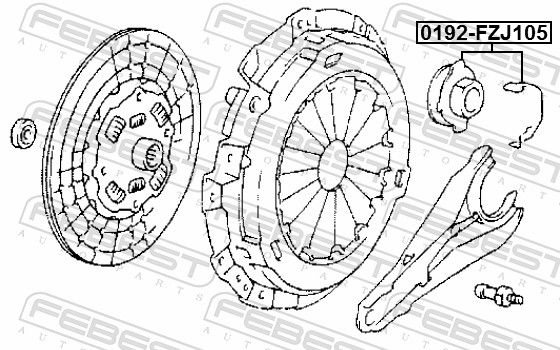 FEBEST 0192-FZJ105 Clutch Release Bearing