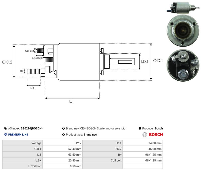 Magnetlülitus, starter, AS-PL SS0210(BOSCH)