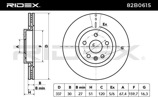 спирачен диск RIDEX
