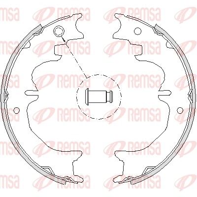 REMSA TOYOTA Колодки тормозные барабанного типа LandCruiser 90,120,150