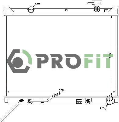 Радіатор, система охолодження двигуна, Profit 1740-0165