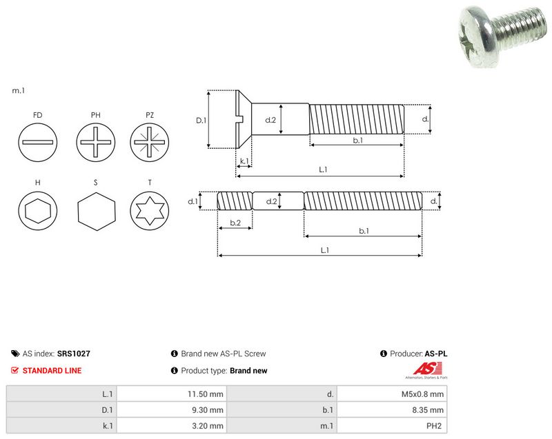 AS-PL SRS1027 Repair Set, alternator