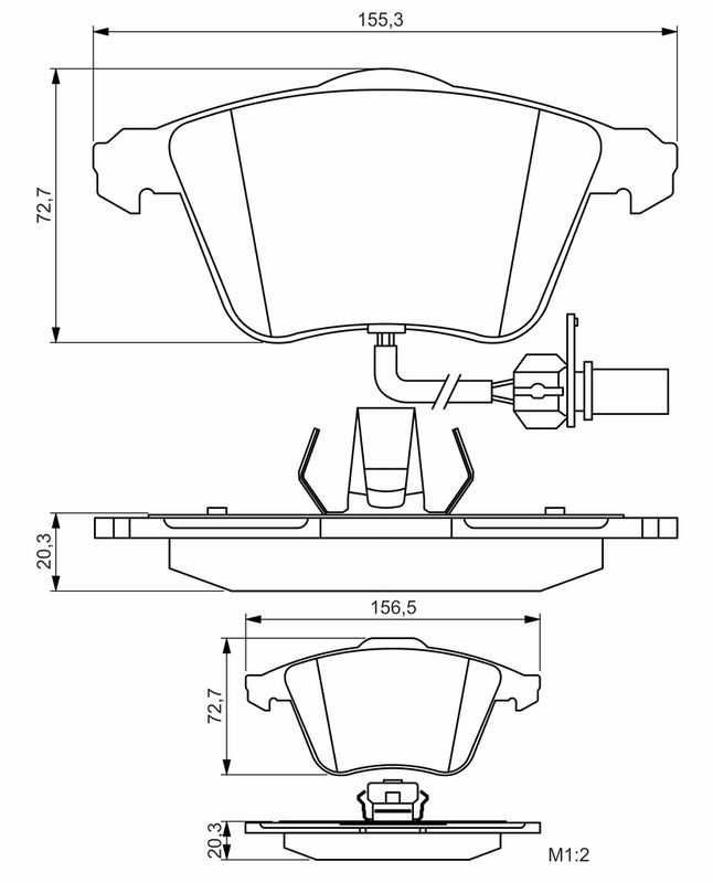 Set placute frana,frana disc 0 986 495 272 BOSCH