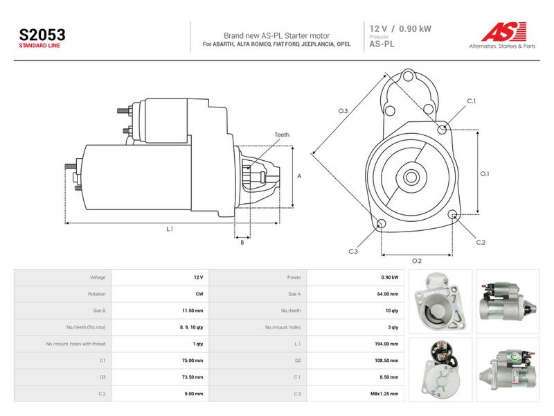 Starter, AS-PL S2053
