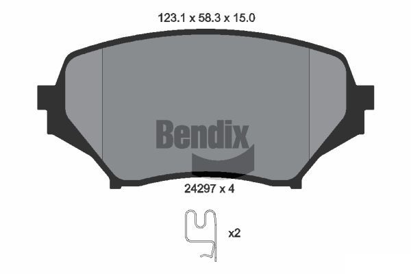 BENDIX Braking fékbetétkészlet, tárcsafék BPD2122
