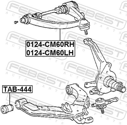 FEBEST 0124-CM60RH Control/Trailing Arm, wheel suspension