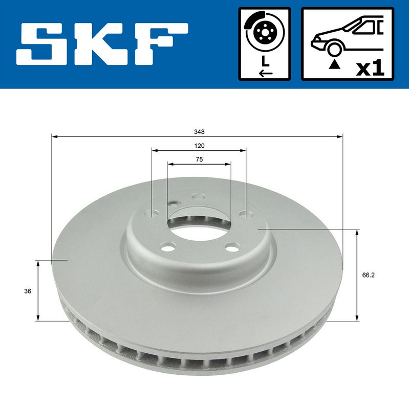 SKF VKBD80385V1 Stabdžių diskas