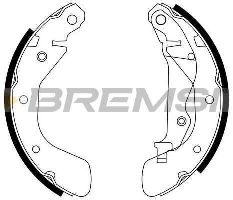 Комплект гальмівних колодок, Bremsi GF0633