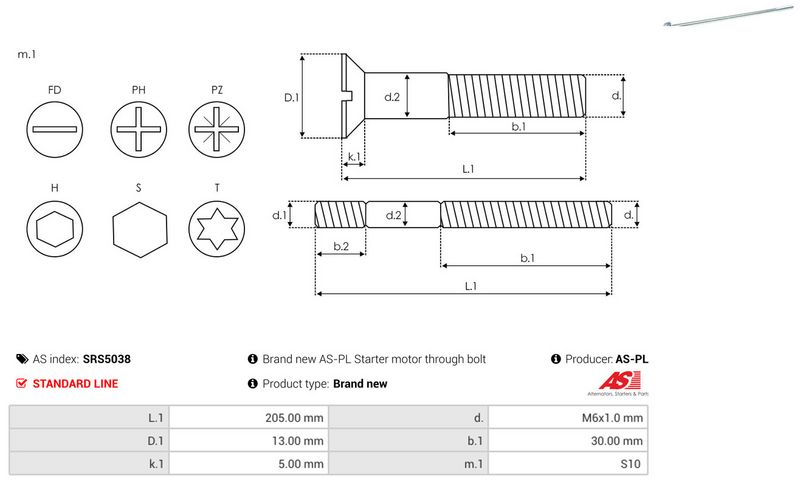 AS-PL SRS5038 Repair Set, alternator