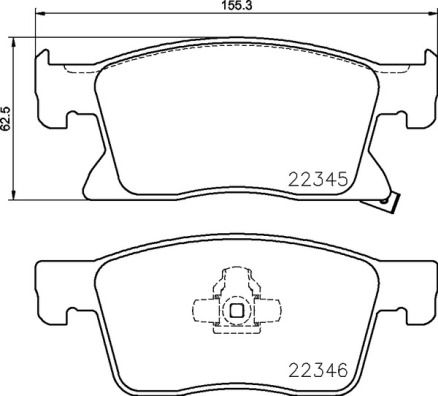 Комплект гальмівних накладок, дискове гальмо, Brembo P59091