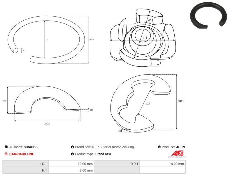AS-PL SRS0068 Repair Kit, starter