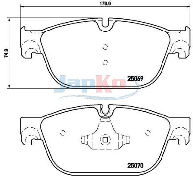 JAPKO 500620 Brake Pad Set, disc brake