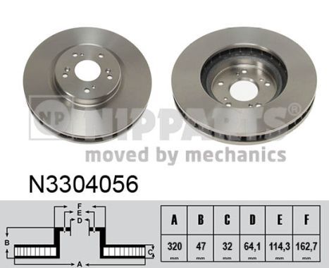 Гальмівний диск, Nipparts N3304056