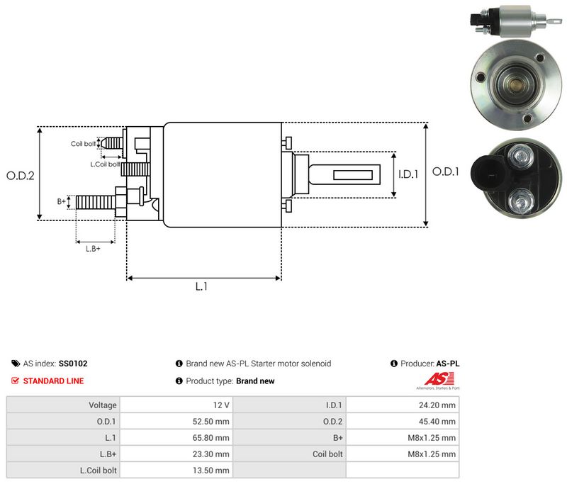 Magnetlülitus, starter, AS-PL SS0102