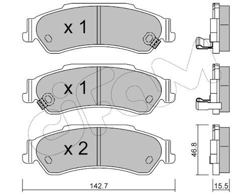 Set placute frana,frana disc 822-722-0 CIFAM