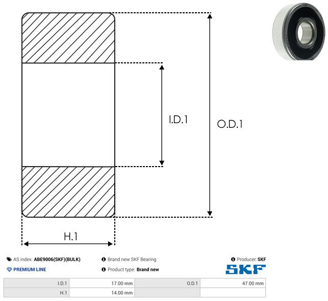 AS-PL ABE9006(SKF)(BULK) Bearing