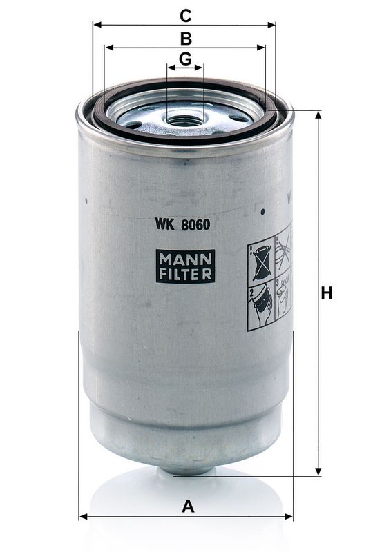 Kütusefilter, MANN-FILTER WK 8060 z
