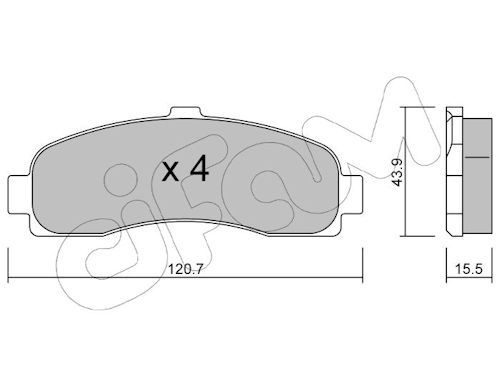 Set placute frana,frana disc 822-145-0 CIFAM
