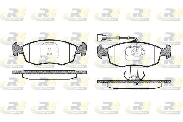 Комплект гальмівних накладок, дискове гальмо, Roadhouse 2172.12