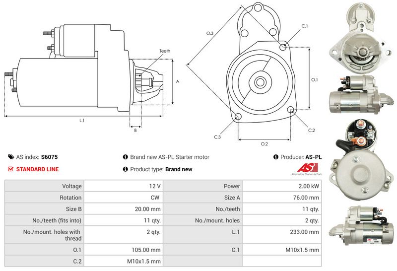 AS-PL S6075 Starter