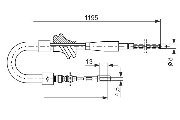 BOSCH 1 987 477 187 Cable Pull, parking brake