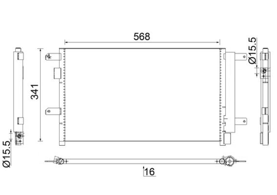 MAHLE kondenzátor, klíma AC 857 000S