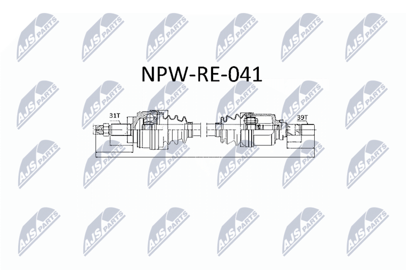 NTY hajtótengely NPW-RE-041