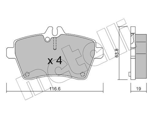 Plaquettes+de+frein+à+disque METELLI 22-0646-0