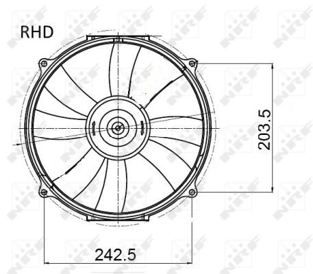 NRF 47045 Fan, engine cooling