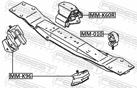 FEBEST MM-K60R Mounting, manual transmission