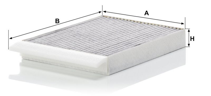Cabinefilter met actieve kool past: MERCEDES EQV (W447), MARCO POLO CAMPER (W447), SPRINTER 3,5-T (B907), SPRINTER 3,5-T (B907, B910), SPRINTER 3-T (B907) 1.6D-Electric 03.14-