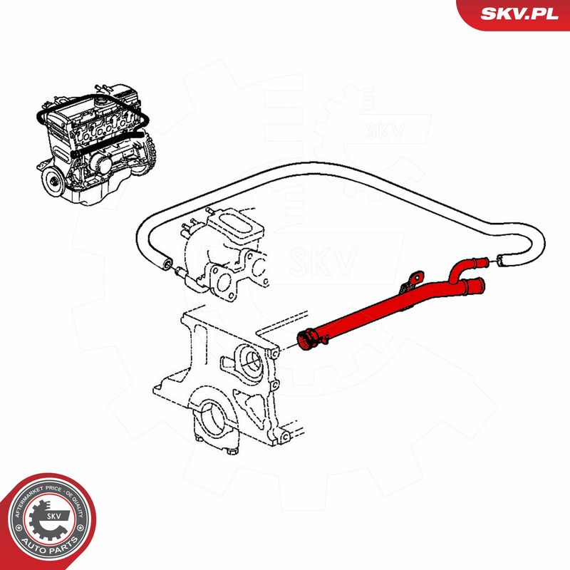 ESEN SKV 43SKV771 Coolant Pipe