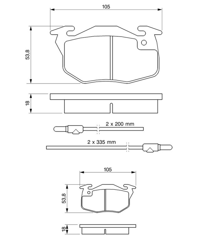 BOSCH Plaquettes de frein à disque 0 986 461 763