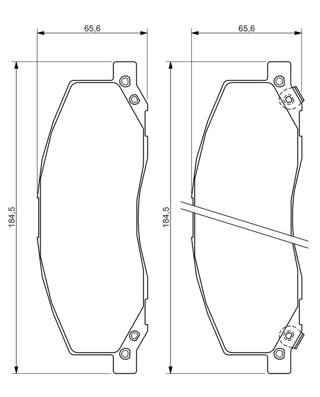 Piduriklotsi komplekt, ketaspidur, BOSCH 0 986 494 298