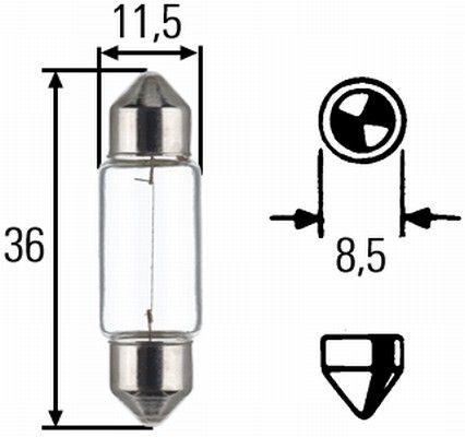 HELLA 8GM 002 092-123 Bulb, licence plate light