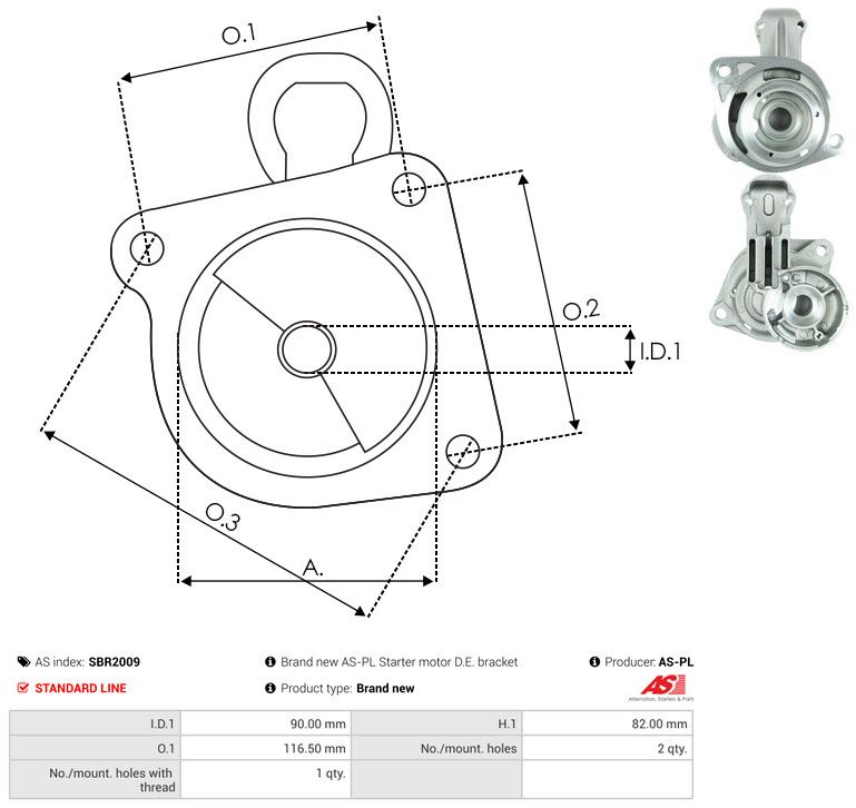 AS-PL SBR2009 Starter Lid, carburettor
