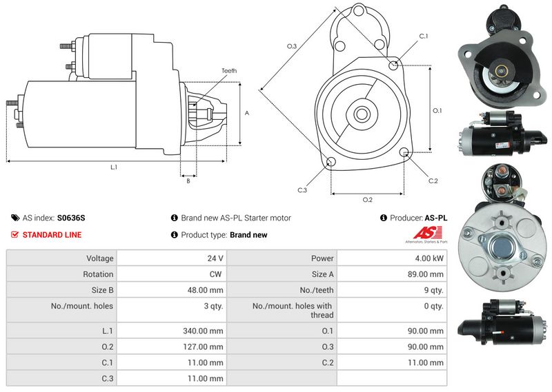AS-PL S0636S Starter