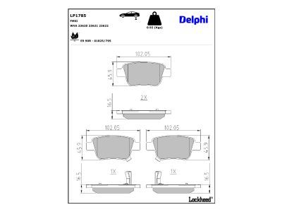 DELPHI LP1785 Brake Pad Set, disc brake