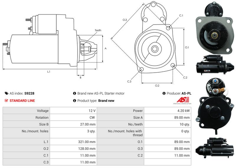 AS-PL S9228 Starter