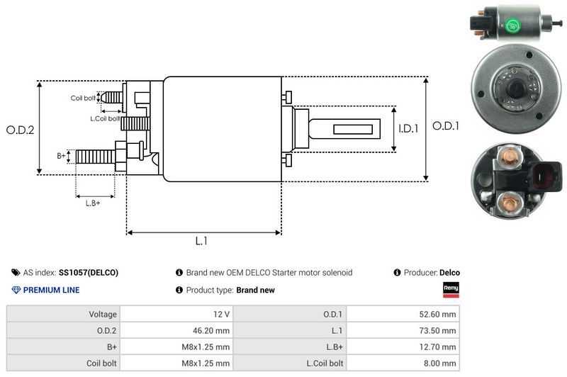AS-PL SS1057(DELCO) Solenoid Switch, starter