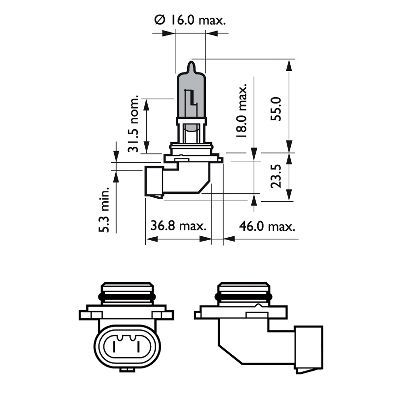 PHILIPS 9005WVUB1 Bulb, spotlight